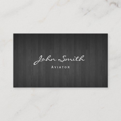 Classy Dark Wood Aviator Business Card