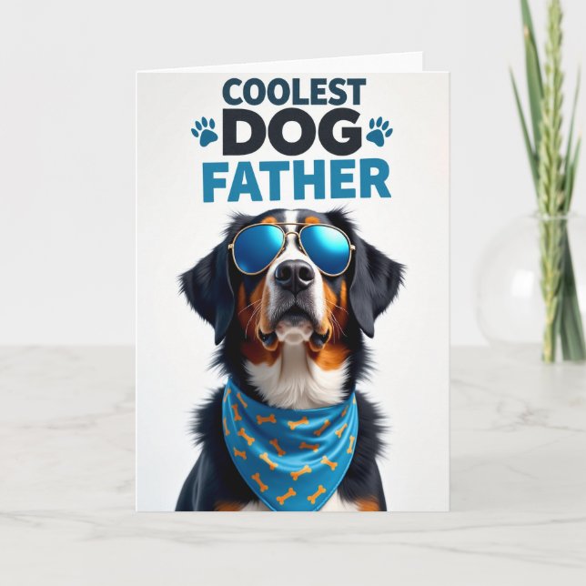 Aviator Dog Father Tribute Card (Front)