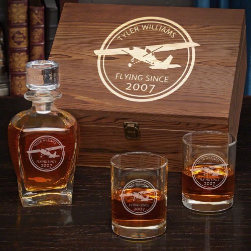 Aviator Eastham Glass Set With Draper Decanter