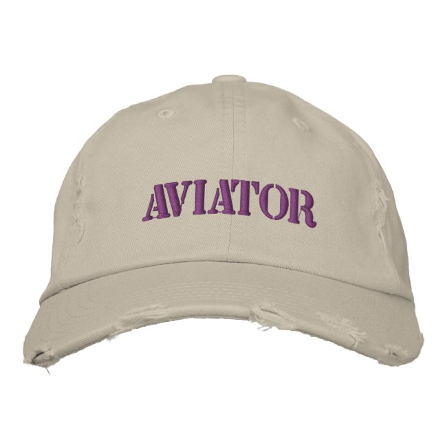 Aviator Embroidered Baseball Hat (Front)