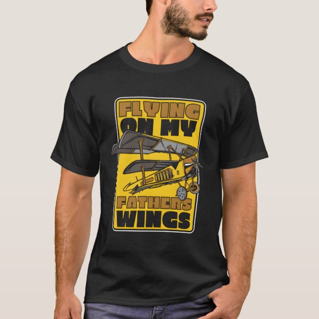Aviator Father Airplane Aviation Fly Aircraft Pilo T-Shirt (Front)