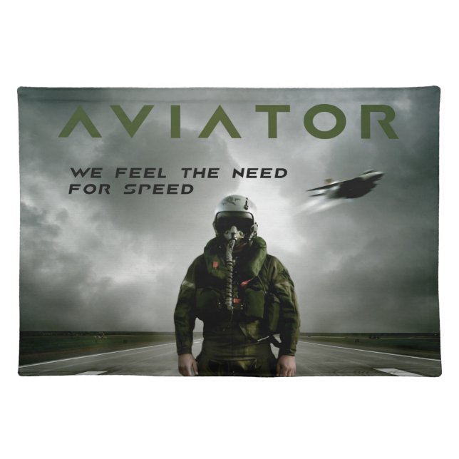 Aviator Fighter Pilot Placemat (Front)