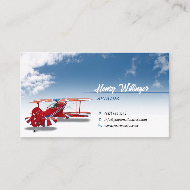 Aviator | Flight Instructor Business Card (Front)