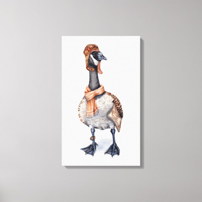 Aviator Goose Canvas Print (Front)