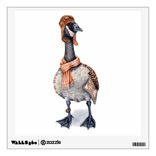 Aviator Goose Print Wall Sticker (Front)