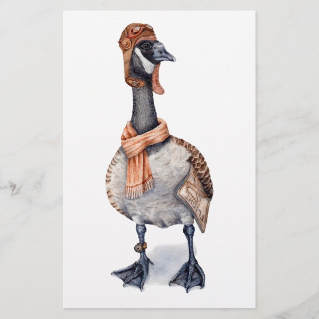 Aviator Goose Stationery (Front)