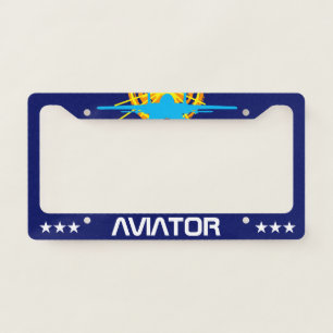 Aviator one-of-a-kind beautiful customizable license plate frame