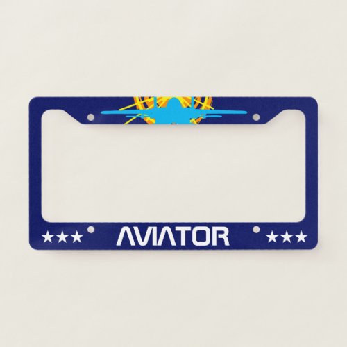 Aviator one_of_a_kind beautiful customizable license plate frame