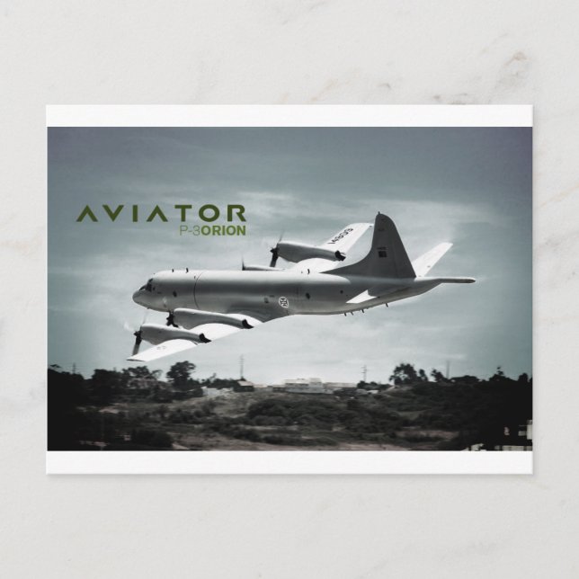 Aviator P3 Orion Airplane Postcard (Front)