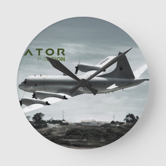 Aviator P3 Orion Airplane Round Clock (Front)