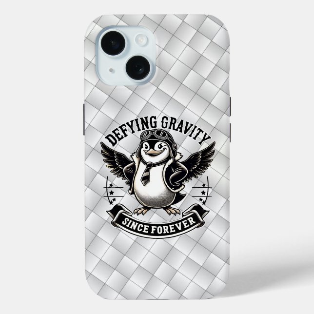 Aviator Penguin Case-Mate iPhone Case (Back)