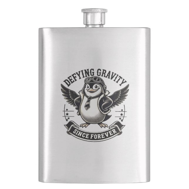Aviator Penguin Flask (Front)