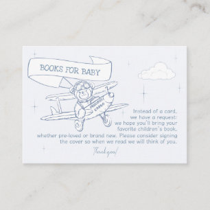 Aviator Pilot Airplane Precious Cargo Books Baby Enclosure Card