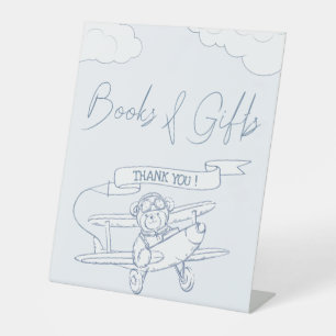 Aviator Pilot Airplane Precious Cargo Books Gifts Pedestal Sign