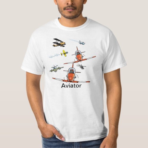 Aviator Plane Humor Mens Shirt