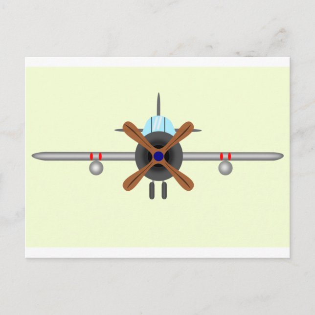 Aviator Plane Postcard (Front)