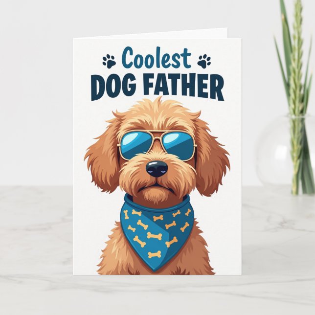 Aviator Pup Fathers Day Keepsake Card (Front)