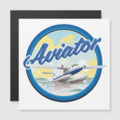 Aviator sea plane blue logo (Front/Back)