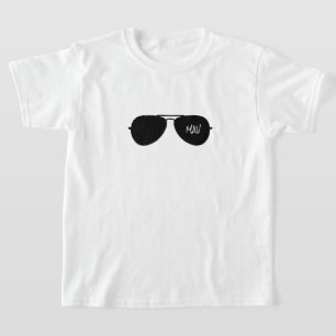 Aviator Shades Pilot Initials Sunglasses Cool T-Shirt