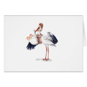 Aviator Stork Carrying Twins (Front Horizontal)