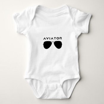 Aviator Sunglasses Silhouette Baby Bodysuit by customvendetta at Zazzle