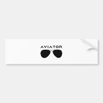 Aviator Sunglasses Silhouette Bumper Sticker by customvendetta at Zazzle