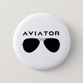 Aviator Sunglasses Silhouette Button by customvendetta at Zazzle