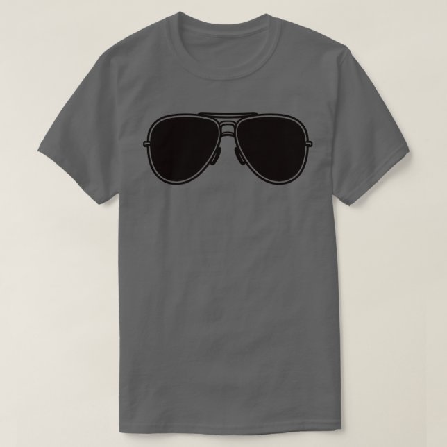Aviator Sunglasses T-Shirt (Design Front)