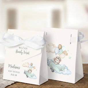 Aviator Teddy Bear Baby Shower Party Box