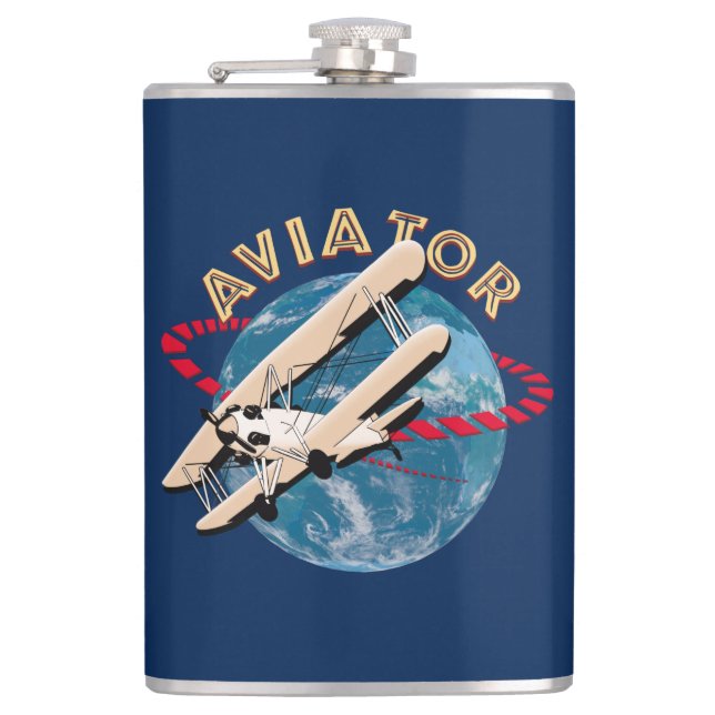 Aviator traveling the world flask (Front)