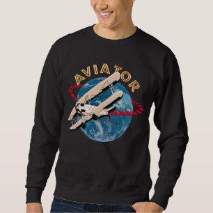 Aviator traveling the world sweatshirt