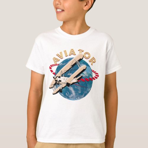 Aviator traveling the world T_Shirt