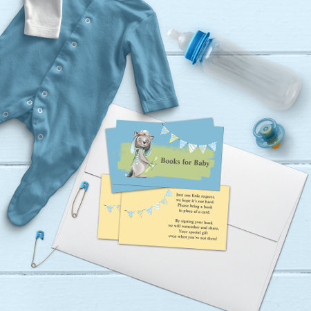 Aviator Wolf Baby Shower Books For Baby Business Card