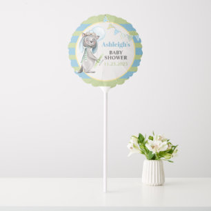 Aviator Wolf, Striped Baby Shower Balloon