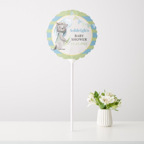 Aviator Wolf Striped Baby Shower Balloon