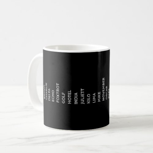 Aviators Code Phonetic Pilot Alphabet Coffee Mug