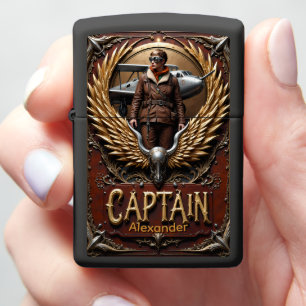 Aviator's Golden Wings of Command Gift Zippo Lighter