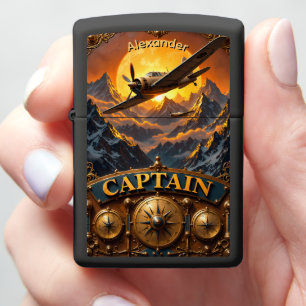 Aviator's Vintage Mountain Navigation Gift Zippo Lighter