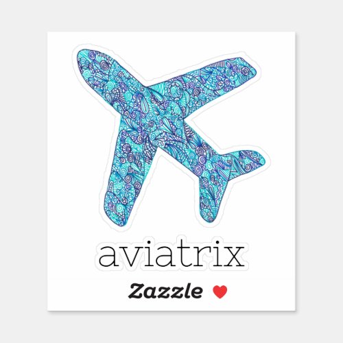 Aviatrix Airplane Vinyl Sticker