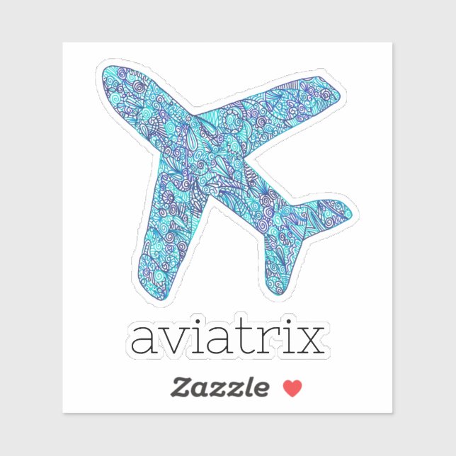 "Aviatrix" Airplane Vinyl Sticker (Sheet)