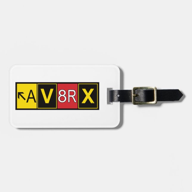 Aviatrix - AV8RX -  Luggage Tag (Front Horizontal)