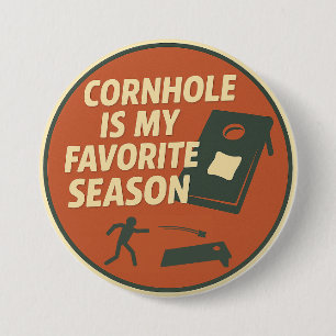 Avid Cornhole Player Humor Button