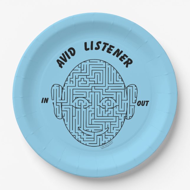 Avid Listener Paper Plates (Front)