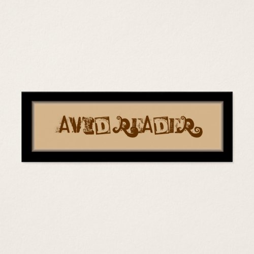 Avid Reader Bookmark Business Card Template