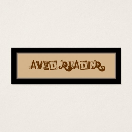 Avid Reader Bookmark (Front)