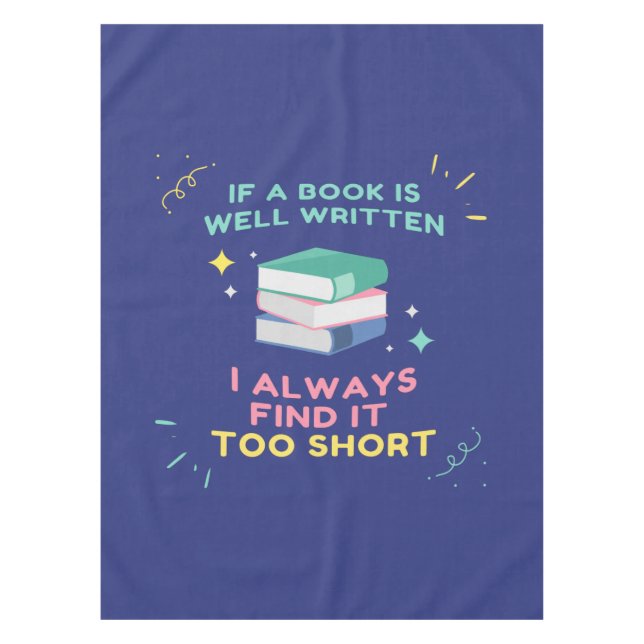 Avid Reader I - Jane Austen Quote Tablecloth (Front)