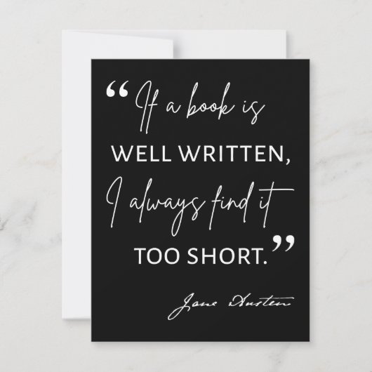 Avid Reader II - Jane Austen Quote (Front)