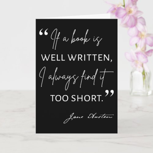 Avid Reader II _ Jane Austen Quote Card