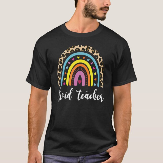 AVID Teacher  Boho Rainbow Back To School Apprecia T-Shirt (Front)