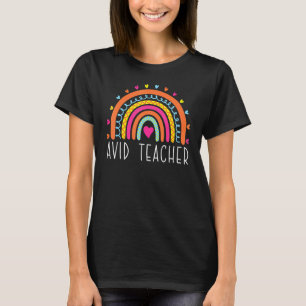 AVID Teacher Boho Rainbow Back To School Appreciat T-Shirt
